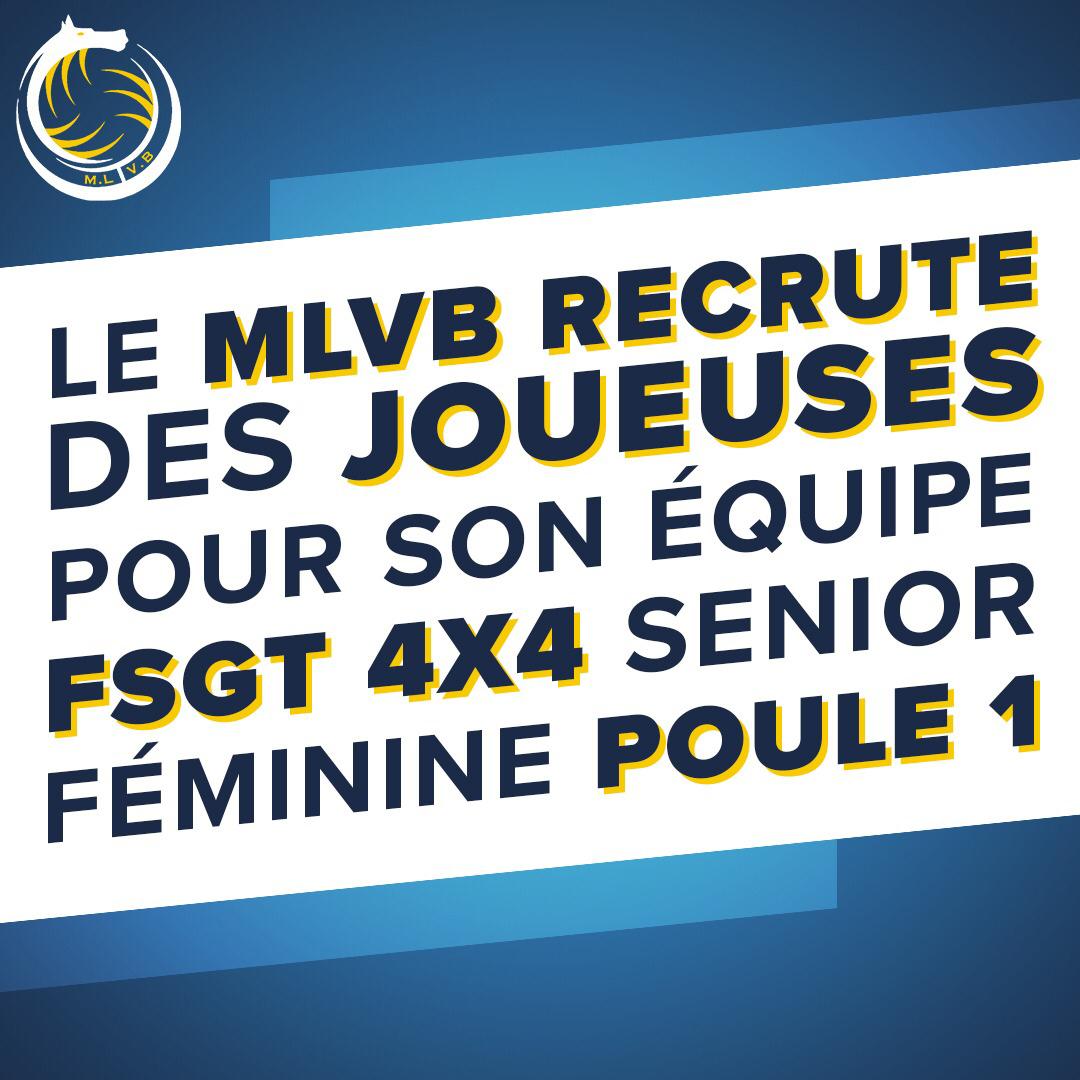 Recrutement joueuses Equipe FSGT 4x4